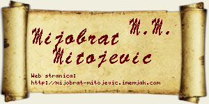Mijobrat Mitojević vizit kartica
